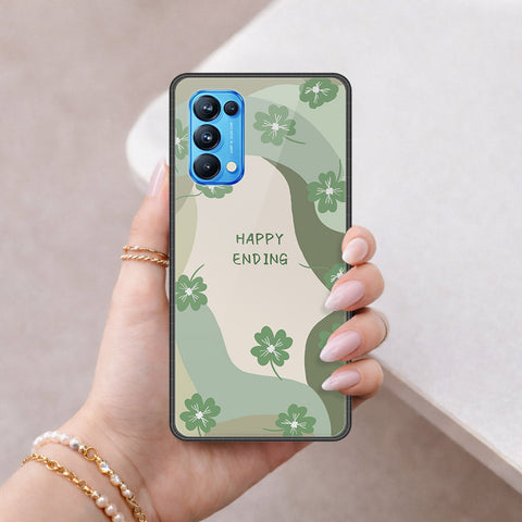 Oppo Reno 5 Pro 5G Cover - Happy Series - HQ Ultra Shine Premium Infinity Glass Soft Silicon Borders Case