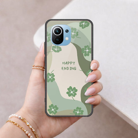 Xiaomi Mi 11 Cover - Happy Series - HQ Ultra Shine Premium Infinity Glass Soft Silicon Borders Case