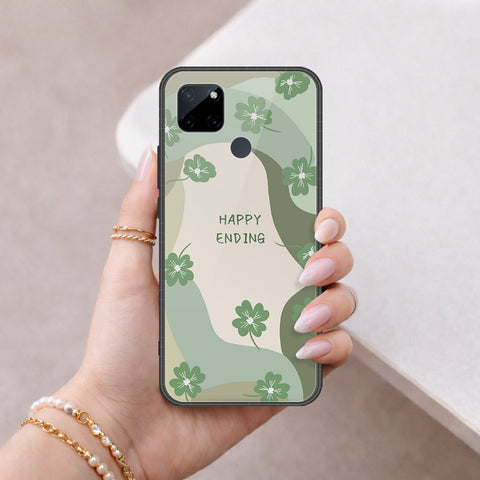 Realme C25Y Cover - Happy Series - HQ Ultra Shine Premium Infinity Glass Soft Silicon Borders Case
