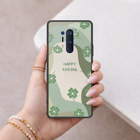 OnePlus 8 Pro Cover - Happy Series - HQ Ultra Shine Premium Infinity Glass Soft Silicon Borders Case