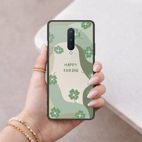 OnePlus 8 Cover - Happy Series - HQ Ultra Shine Premium Infinity Glass Soft Silicon Borders Case