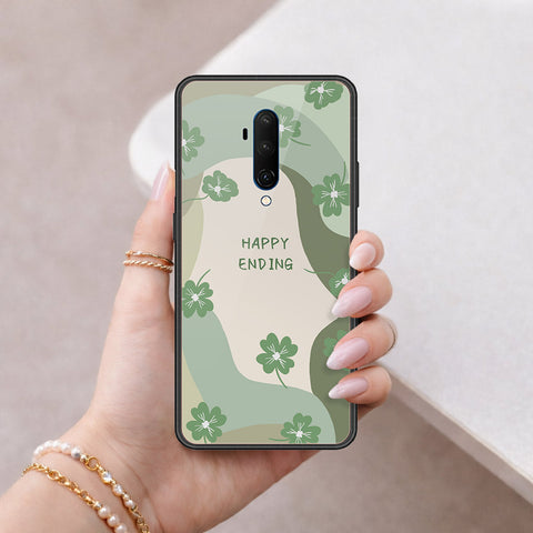 OnePlus 7T Pro Cover - Happy Series - HQ Ultra Shine Premium Infinity Glass Soft Silicon Borders Case