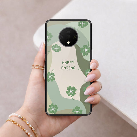 OnePlus 7T Cover - Happy Series - HQ Ultra Shine Premium Infinity Glass Soft Silicon Borders Case