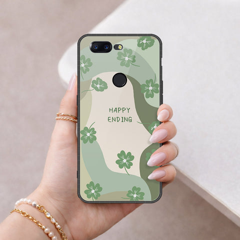 OnePlus 5T Cover - Happy Series - HQ Ultra Shine Premium Infinity Glass Soft Silicon Borders Case