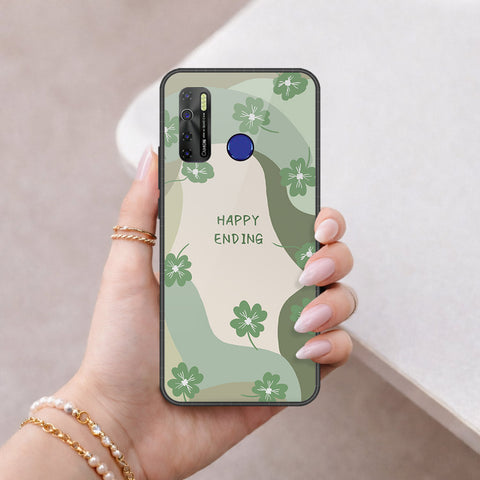 Tecno Camon 15 Air Cover - Happy Series - HQ Ultra Shine Premium Infinity Glass Soft Silicon Borders Case