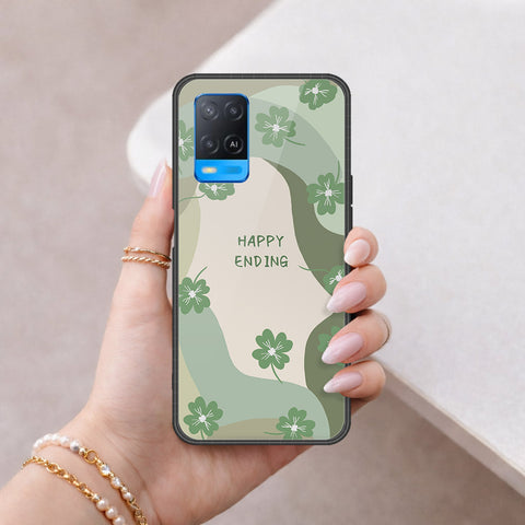 Oppo A54 4G Cover - Happy Series - HQ Ultra Shine Premium Infinity Glass Soft Silicon Borders Case