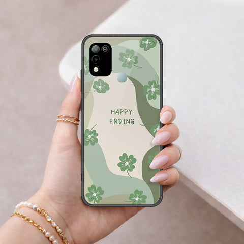 Infinix Hot 10 Play Cover - Happy Series - HQ Ultra Shine Premium Infinity Glass Soft Silicon Borders Case