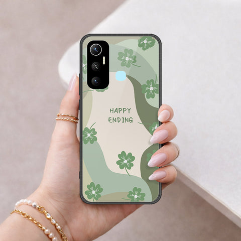 Infinix Hot 11 Cover - Happy Series - HQ Ultra Shine Premium Infinity Glass Soft Silicon Borders Case
