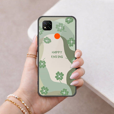 Xiaomi Redmi 9C Cover - Happy Series - HQ Ultra Shine Premium Infinity Glass Soft Silicon Borders Case