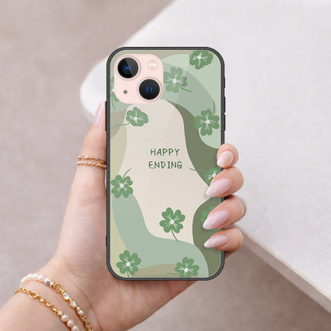 iPhone 14 - Happy Series - HQ Ultra Shine Premium Infinity Glass Soft Silicon Borders Case