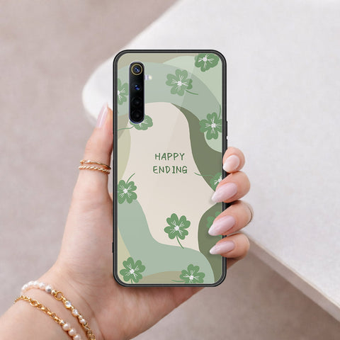 Realme 6 Cover - Happy Series - HQ Ultra Shine Premium Infinity Glass Soft Silicon Borders Case
