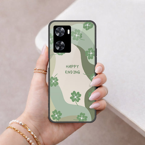 Oppo A57 4G 2022 Cover - Happy Series - HQ Ultra Shine Premium Infinity Glass Soft Silicon Borders Case