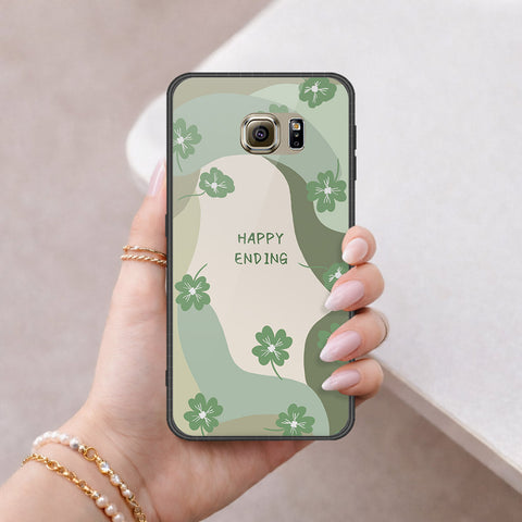 Samsung Galaxy S6 Cover - Happy Series - HQ Ultra Shine Premium Infinity Glass Soft Silicon Borders Case