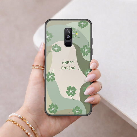 Samsung Galaxy A6 Plus 2018 Cover - Happy Series - HQ Ultra Shine Premium Infinity Glass Soft Silicon Borders Case
