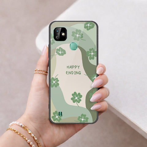 Infinix Smart HD 2021 Cover - Happy Series - HQ Ultra Shine Premium Infinity Glass Soft Silicon Borders Case
