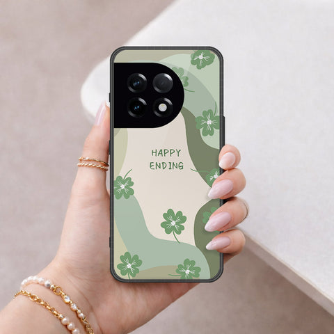 OnePlus 11 Cover - Happy Series - HQ Ultra Shine Premium Infinity Glass Soft Silicon Borders Case