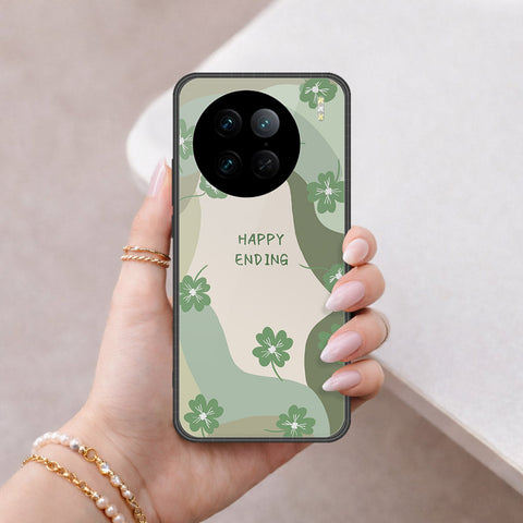 Vivo X90 Pro Cover - Happy Series - HQ Ultra Shine Premium Infinity Glass Soft Silicon Borders Case