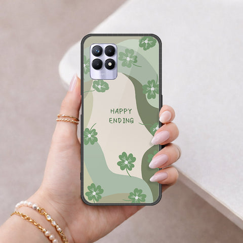 Realme 8i Cover - Happy Series - HQ Ultra Shine Premium Infinity Glass Soft Silicon Borders Case