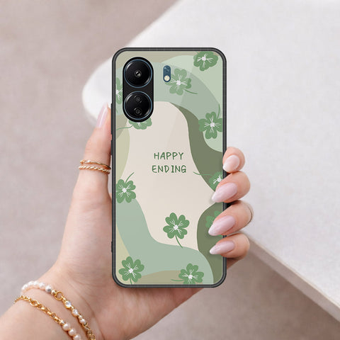 Xiaomi Poco C65 Cover - Happy Series - HQ Ultra Shine Premium Infinity Glass Soft Silicon Borders Case