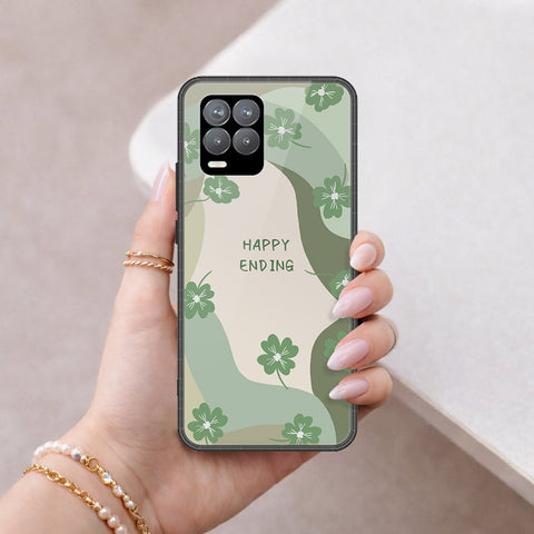 Realme 8 Cover - Happy Series - HQ Ultra Shine Premium Infinity Glass Soft Silicon Borders Case