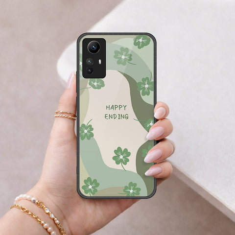Xiaomi Redmi Note 12S Cover - Happy Series - HQ Ultra Shine Premium Infinity Glass Soft Silicon Borders Case