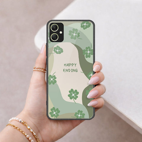Samsung Galaxy A05 Cover - Happy Series - HQ Ultra Shine Premium Infinity Glass Soft Silicon Borders Case