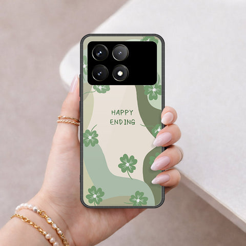 Xiaomi Poco F6 Pro Cover - Happy Series - HQ Ultra Shine Premium Infinity Glass Soft Silicon Borders Case