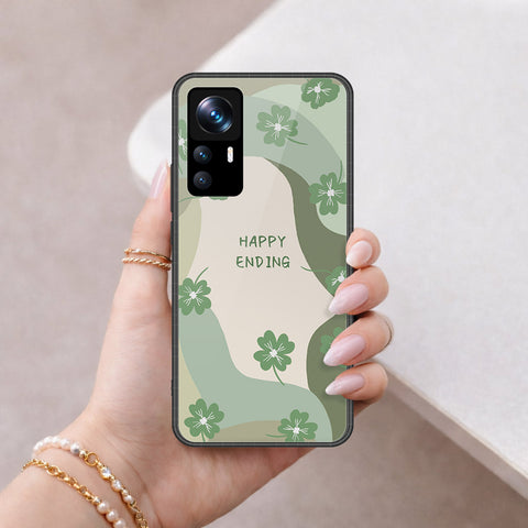 Xiaomi 12T Pro Cover - Happy Series - HQ Ultra Shine Premium Infinity Glass Soft Silicon Borders Case
