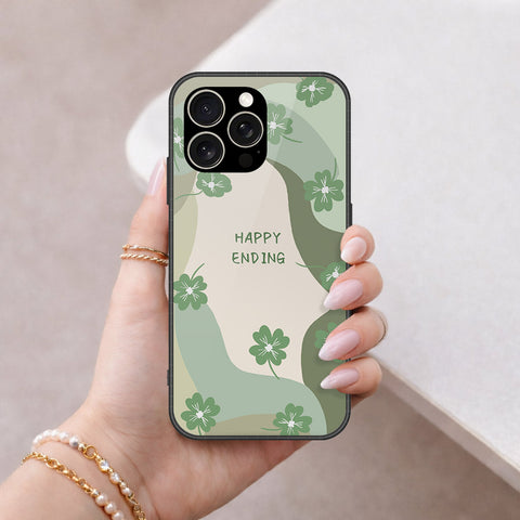 IPhone 15 Pro Cover - Happy Series - HQ Ultra Shine Premium Infinity Glass Soft Silicon Borders Case