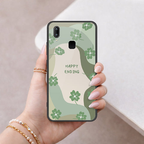 Vivo V9 / V9 Youth Cover - Happy Series - HQ Ultra Shine Premium Infinity Glass Soft Silicon Borders Case