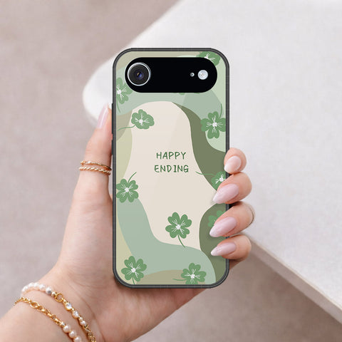 iPhone 18 Air - Happy Series - HQ Ultra Shine Premium Infinity Glass Soft Silicon Borders Case