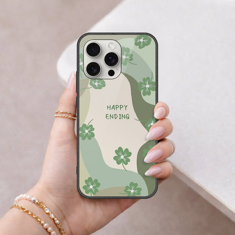 iPhone 16 Pro - Happy Series - HQ Ultra Shine Premium Infinity Glass Soft Silicon Borders Case