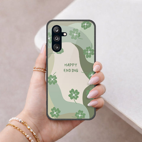 Samsung Galaxy A56 Cover - Happy Series - HQ Ultra Shine Premium Infinity Glass Soft Silicon Borders Case