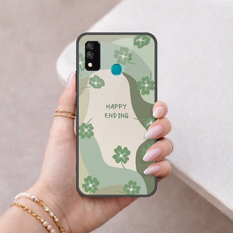 Huawei Y8s Cover - Happy Series - HQ Ultra Shine Premium Infinity Glass Soft Silicon Borders Case