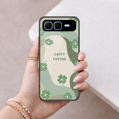 Infinix Smart 10 Plus Cover - Happy Series - HQ Ultra Shine Premium Infinity Glass Soft Silicon Borders Case