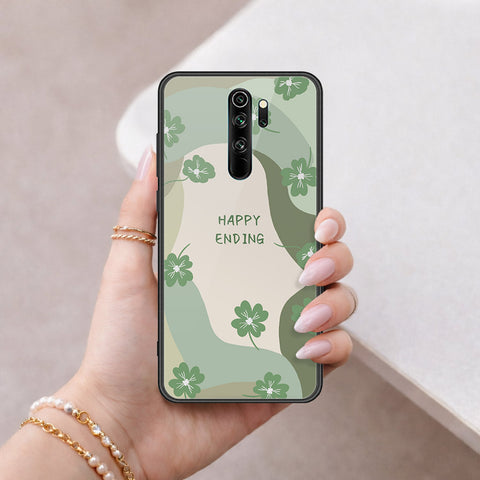 Xiaomi Redmi Note 8 Pro Cover - Happy Series - HQ Ultra Shine Premium Infinity Glass Soft Silicon Borders Case