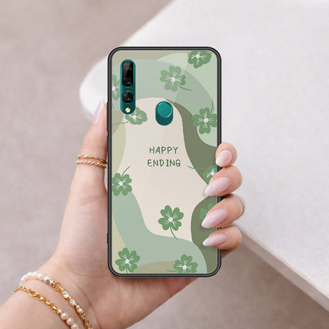 Huawei P Smart Z Cover - Happy Series - HQ Ultra Shine Premium Infinity Glass Soft Silicon Borders Case