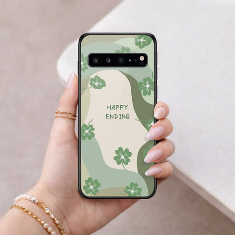Samsung Galaxy S10 5G Cover - Happy Series - HQ Ultra Shine Premium Infinity Glass Soft Silicon Borders Case