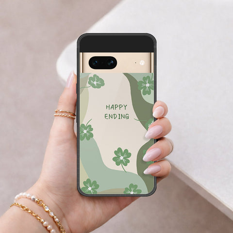 Google Pixel 7 Cover - Happy Series - HQ Ultra Shine Premium Infinity Glass Soft Silicon Borders Case