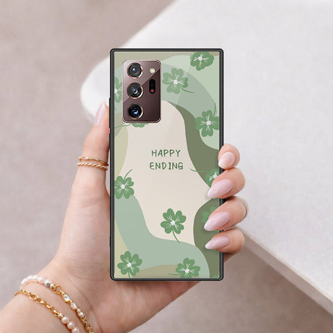 Samsung Galaxy Note 20 Ultra Cover - Happy Series - HQ Ultra Shine Premium Infinity Glass Soft Silicon Borders Case