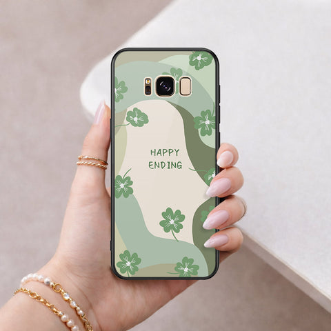 Samsung Galaxy S8 Plus Cover - Happy Series - HQ Ultra Shine Premium Infinity Glass Soft Silicon Borders Case