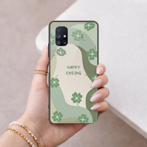 Samsung Galaxy M51 Cover - Happy Series - HQ Ultra Shine Premium Infinity Glass Soft Silicon Borders Case