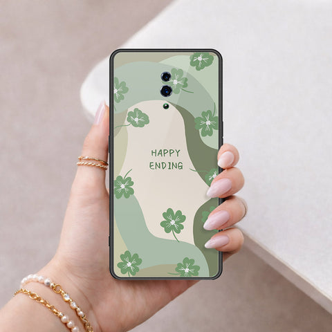 Oppo Reno Cover - Happy Series - HQ Ultra Shine Premium Infinity Glass Soft Silicon Borders Case