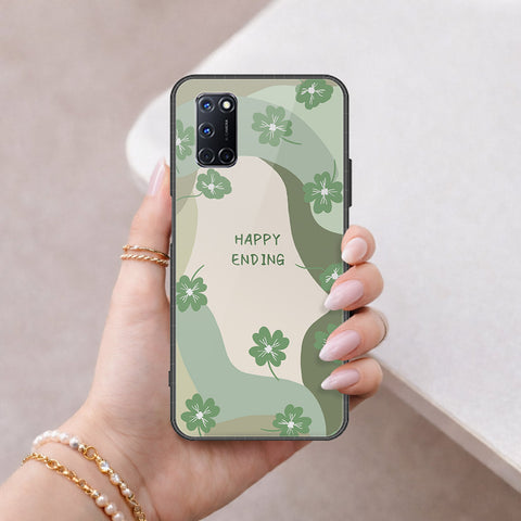 Oppo A72 Cover - Happy Series - HQ Ultra Shine Premium Infinity Glass Soft Silicon Borders Case