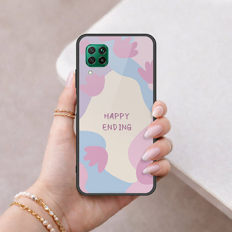 Huawei Nova 7i Cover - Happy Series - HQ Ultra Shine Premium Infinity Glass Soft Silicon Borders Case