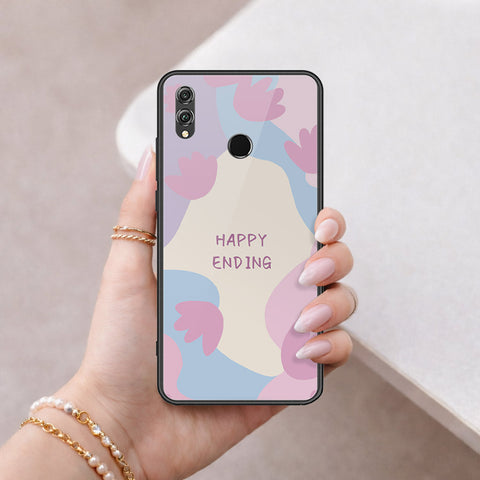 Huawei Honor 8X Cover - Happy Series - HQ Ultra Shine Premium Infinity Glass Soft Silicon Borders Case