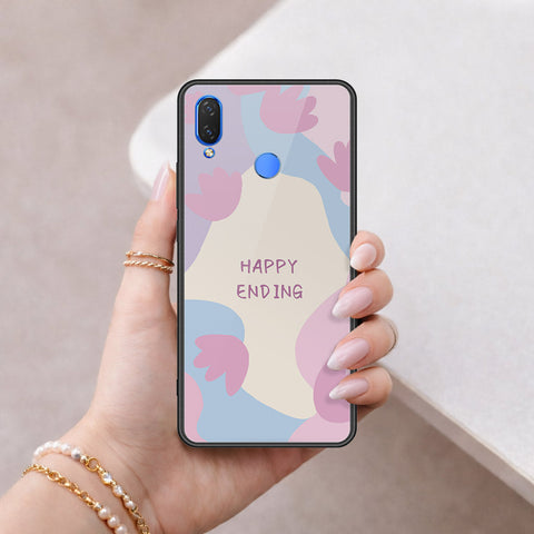 Huawei Y9 2019 Cover - Happy Series - HQ Ultra Shine Premium Infinity Glass Soft Silicon Borders Case