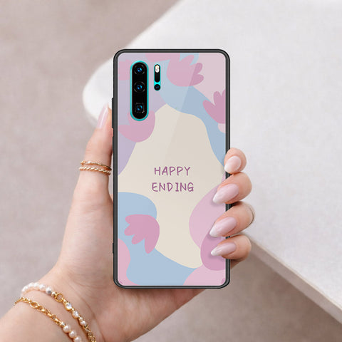 Huawei P30 Pro Cover - Happy Series - HQ Ultra Shine Premium Infinity Glass Soft Silicon Borders Case