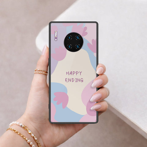 Huawei Mate 30 Pro Cover - Happy Series - HQ Ultra Shine Premium Infinity Glass Soft Silicon Borders Case