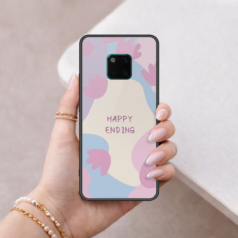 Huawei Mate 20 Pro Cover - Happy Series - HQ Ultra Shine Premium Infinity Glass Soft Silicon Borders Case